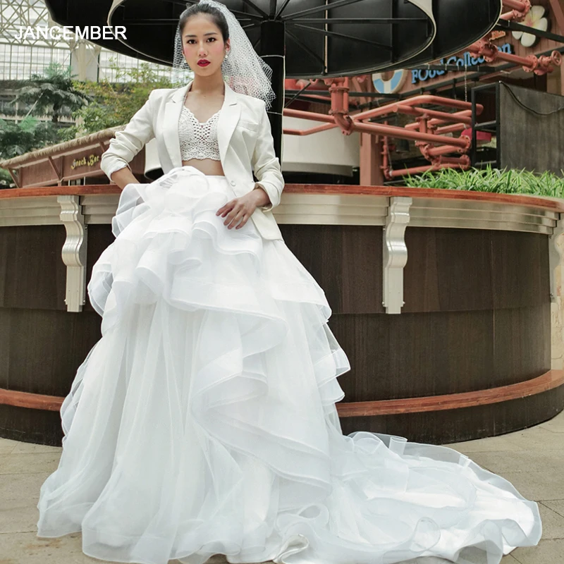 

J66480 janceber сексуальная юбка из тюля для девочек с путешествием съемка Кружева белое элегантное платье свадьба beyaz elbise düghün çekim