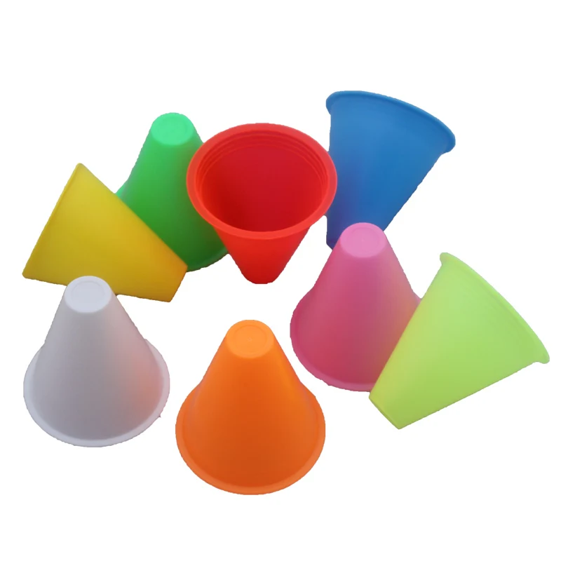 Sport Football Soccer Rugby Training Cones Cylinder Outdoor Obstacles For Roller Inline Skating Marker Cup with Storage Bag