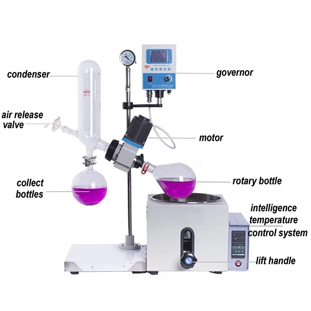 Laboratory High Performance  Rotary Evaporator Rotavapor Equipment W/Motor Lift, Digital Heating Bath  Kits