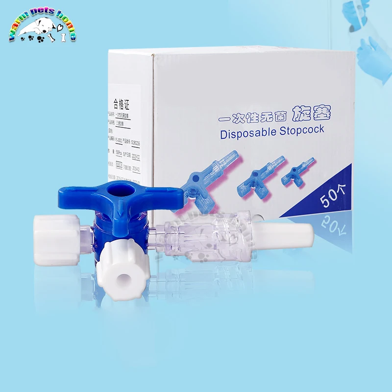 10-50pcs Three Way Stop Cock for Clinical Hospital Luer Lock Adapter 3 Way Stopcock Flexiable T-Connector Extension Tube