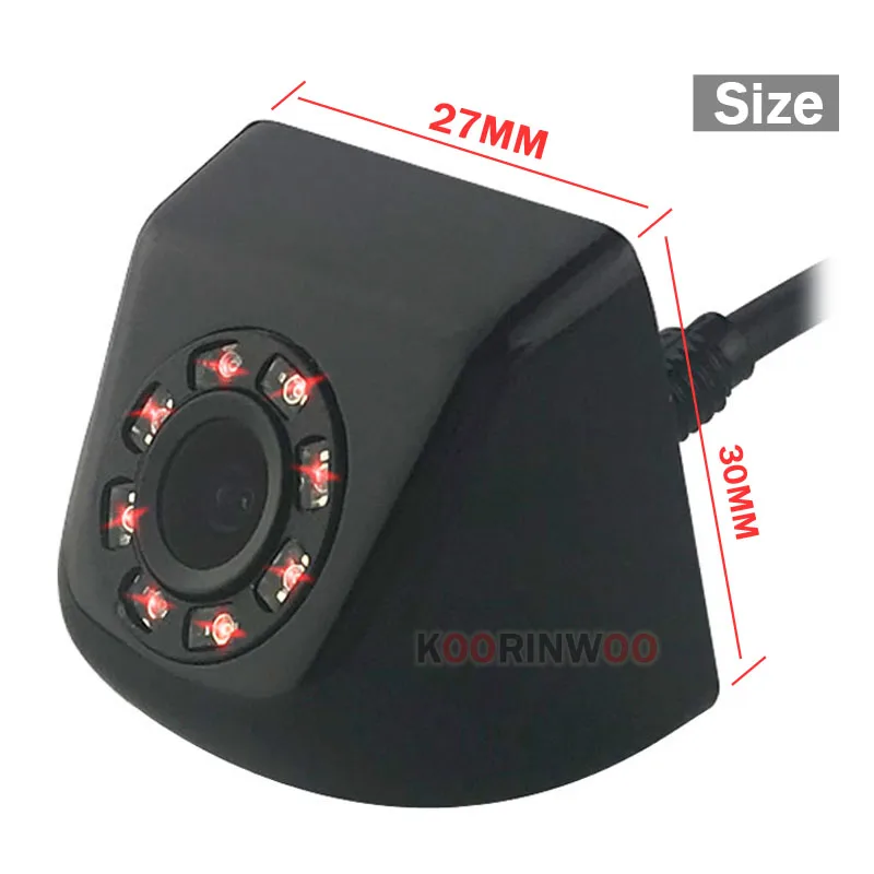 Koorinwoo Univeral  Dynamic Trajectory Parking System Car Rear view Camera Backup 8 IR Lights Night Vision ReversE Camera Video