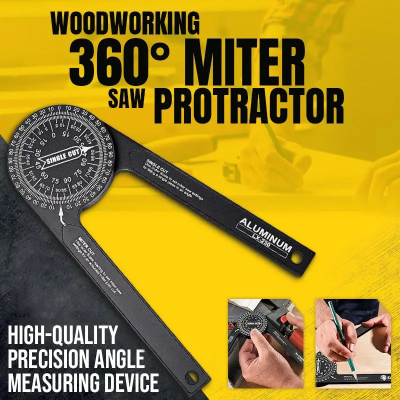 

Woodworking Scale Mitre Saw Protractor With Marking Pencil Accurate Carpenter Angle Finder Plumber Measuring Meter Gauge Tool