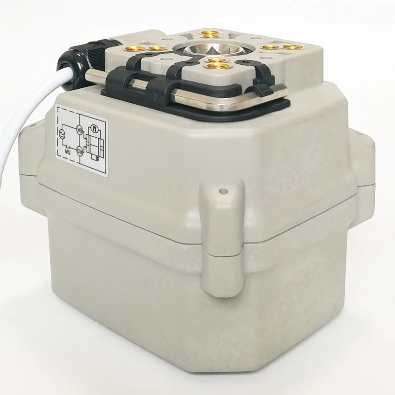 DC12-24V Electric valve actuator with indicator and manual override used for valve from DN15 to DN50, all metal gear valve drive