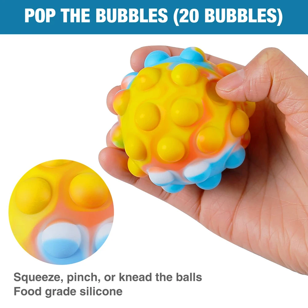 7 Exclusive Styles 3D FingerToys Ball New Gameplay Anti Stress Kawaii Popit Figet Kids Toys 3D Fidget Toys Ball Kid Gift