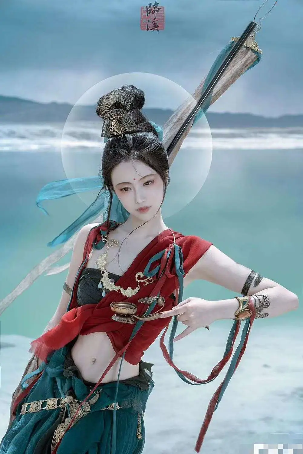 2020 New Dun Huang Flying Fairy Thematic Photography Exhibition Costume Guiding Buddha Classical Dance Hanfu Cosplay Full Set