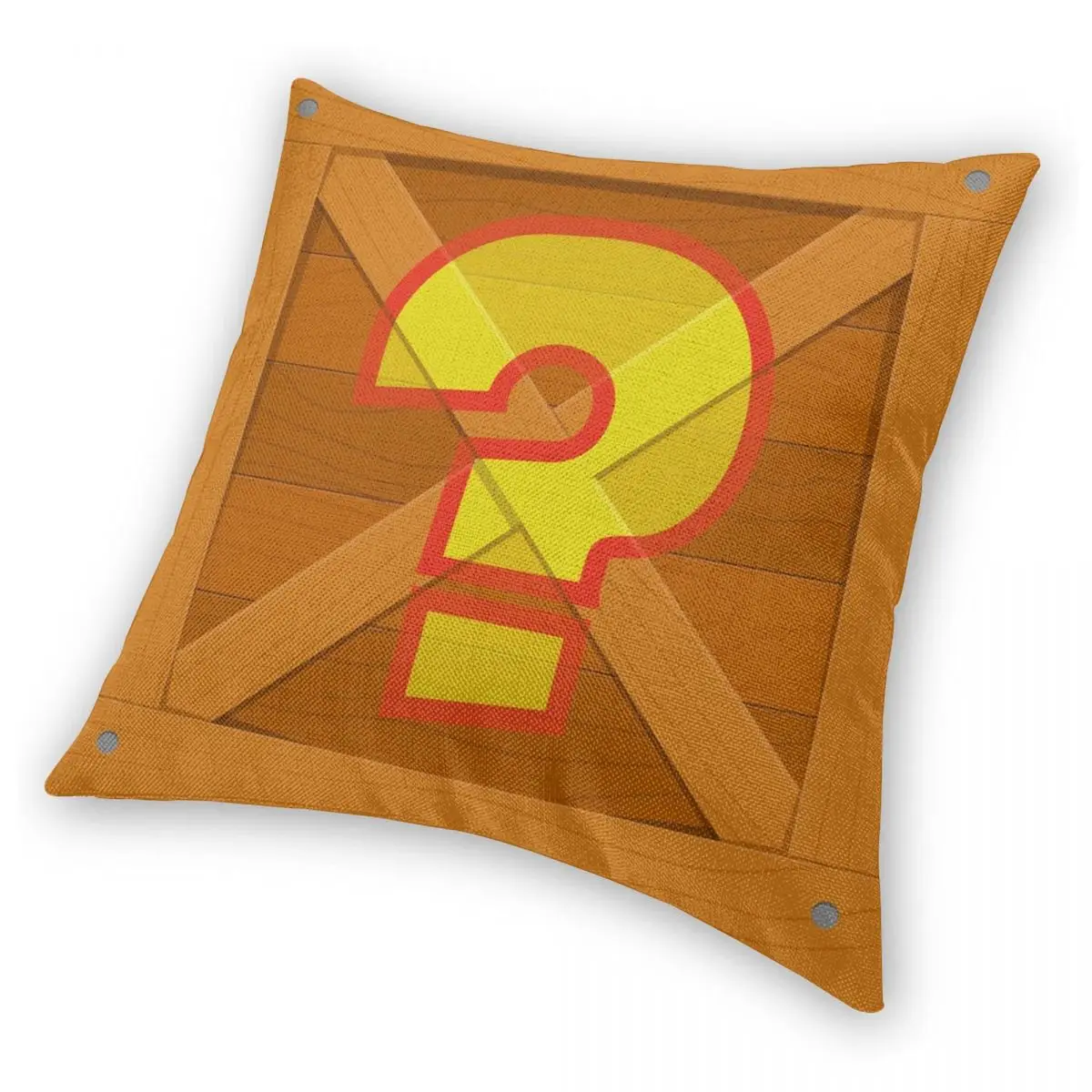 Crash Bandicoo Question Mark Crate Square Pillowcase Polyester Linen Velvet Creative Zip Decor Pillow Case Sofa Cushion Case 18\