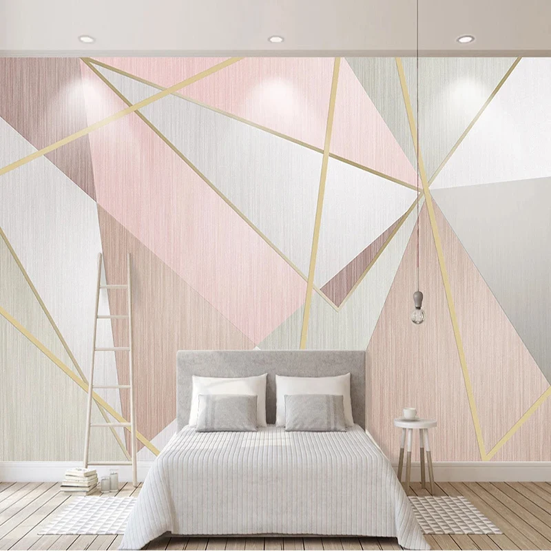 Modern 3D Wallpaper Geometric Triangle Photo Wall Murals Living Room TV Sofa Bedroom Home Decor Abstract Art 3D Wall Sticker