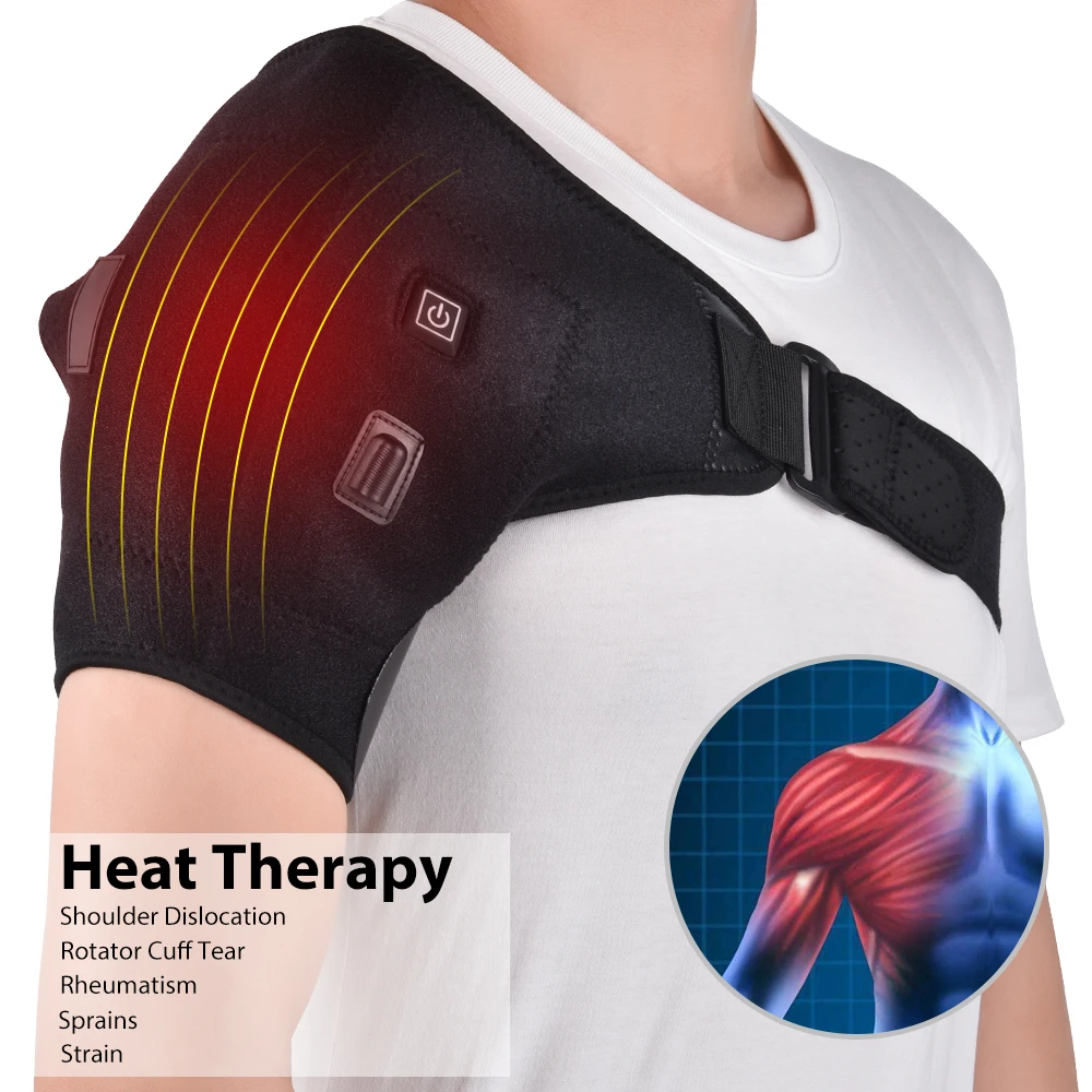 Electric Infrared Heated Shoulder Braces For Arthritis Hot Compress Knee Pads For Elbow Injury Cramps Dislocated Pain Relief