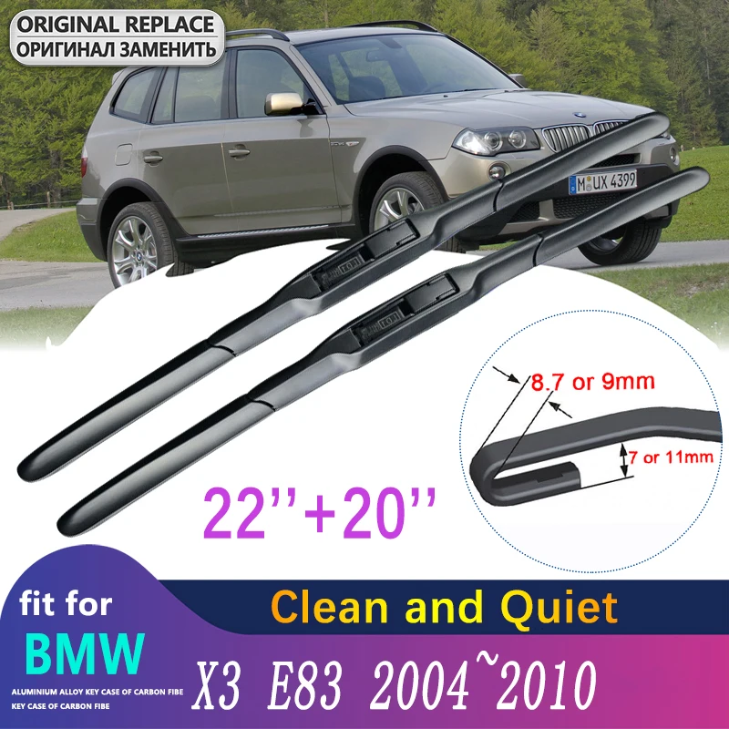 

Для BMW X3 E83 2004 2005 2006 2007 2008 2009 2010 лобового стекла стеклоочистители автомобильные аксессуары Автомобильные щетки стеклоочистителя наклейки