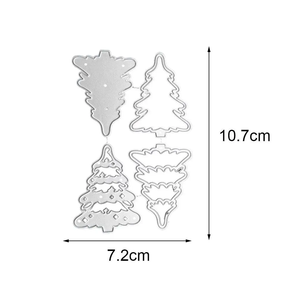 Christmas Trees Metal Cutting Dies Stencil Scrapbooking Diy Album Stamp Paper Card Embossing Decor Craft Knife Mould