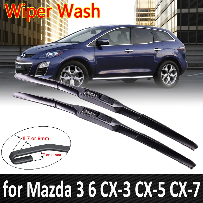 for Mazda 3 6 CX-3 CX-5 CX-7 Car Wiper Blade Car Accessories for Mazda3 Mazda6 Axela Atenza Front Windscreen Windshield Wipers