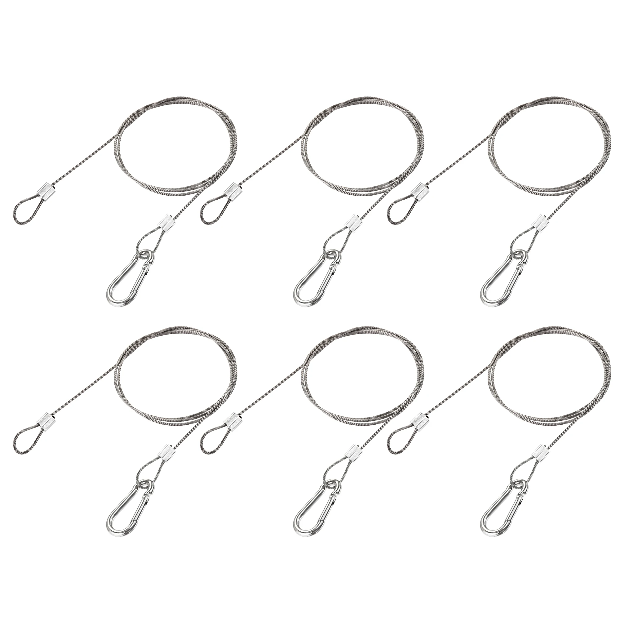 Uxcell Picture Hanging Wire Kit, 6Set 1M Loop and Hook Hanging Wire for Home Picture Art Gallery Picture Display Load 66 lbs