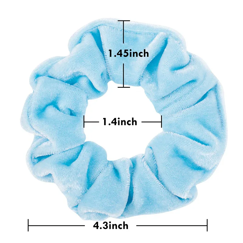 Wholesale Women Winter Velvet Scrunchie Pack 12pcs/lot Bright Pastel Color Elastic Hair tie Rope Girl Hair Schrunchy Set 2022