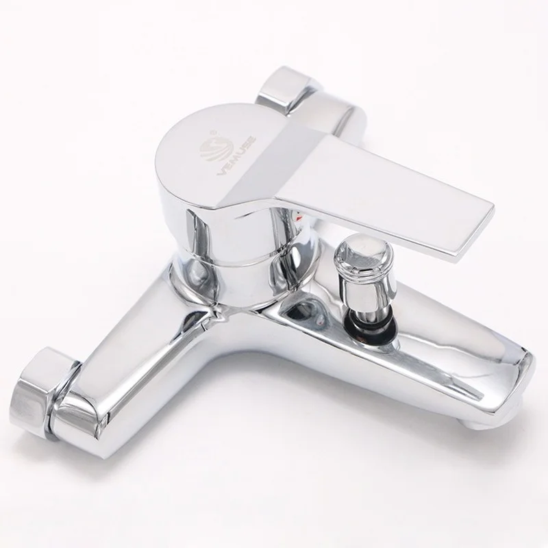 Triple Faucet Hot and Cold Zinc Alloy Antifreeze Bathtub Triple Faucet Bathroom Concealed Shower Mixing Faucet