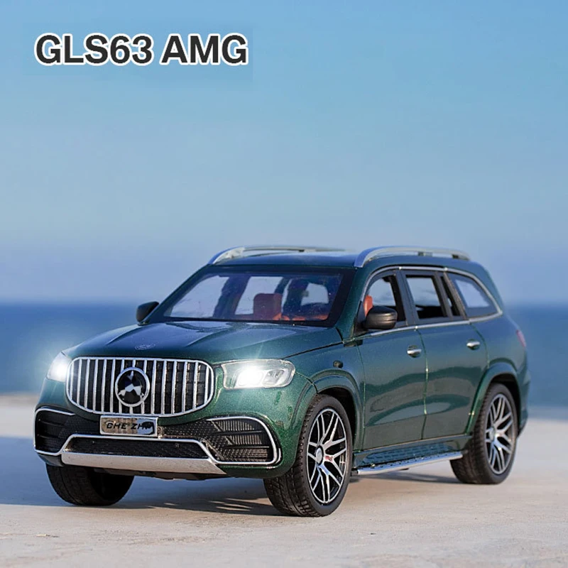

Модель автомобиля из сплава GLS63 1:24, модель автомобиля, украшение, коллекция, Подарочная игрушка, литье под давлением
