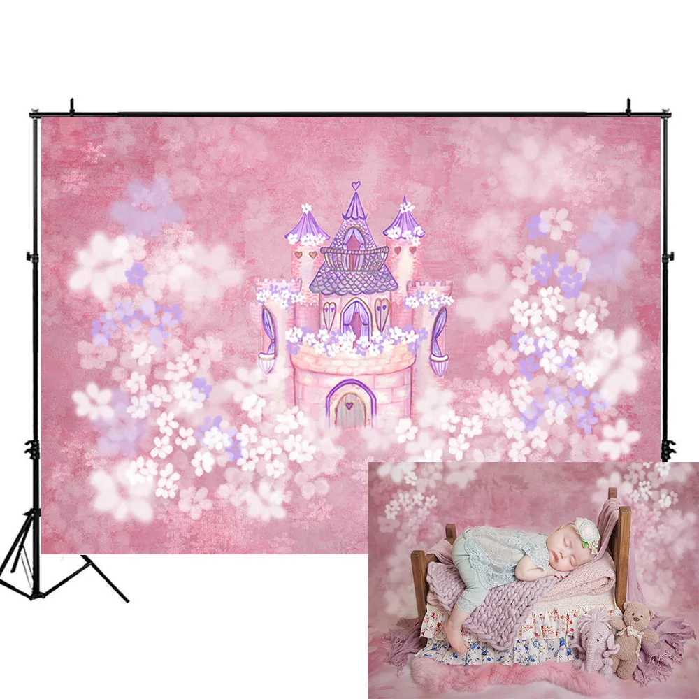 写真の背景,手描きの花,赤ちゃんのポートレート写真,1歳の誕生日のケーキの写真,背景