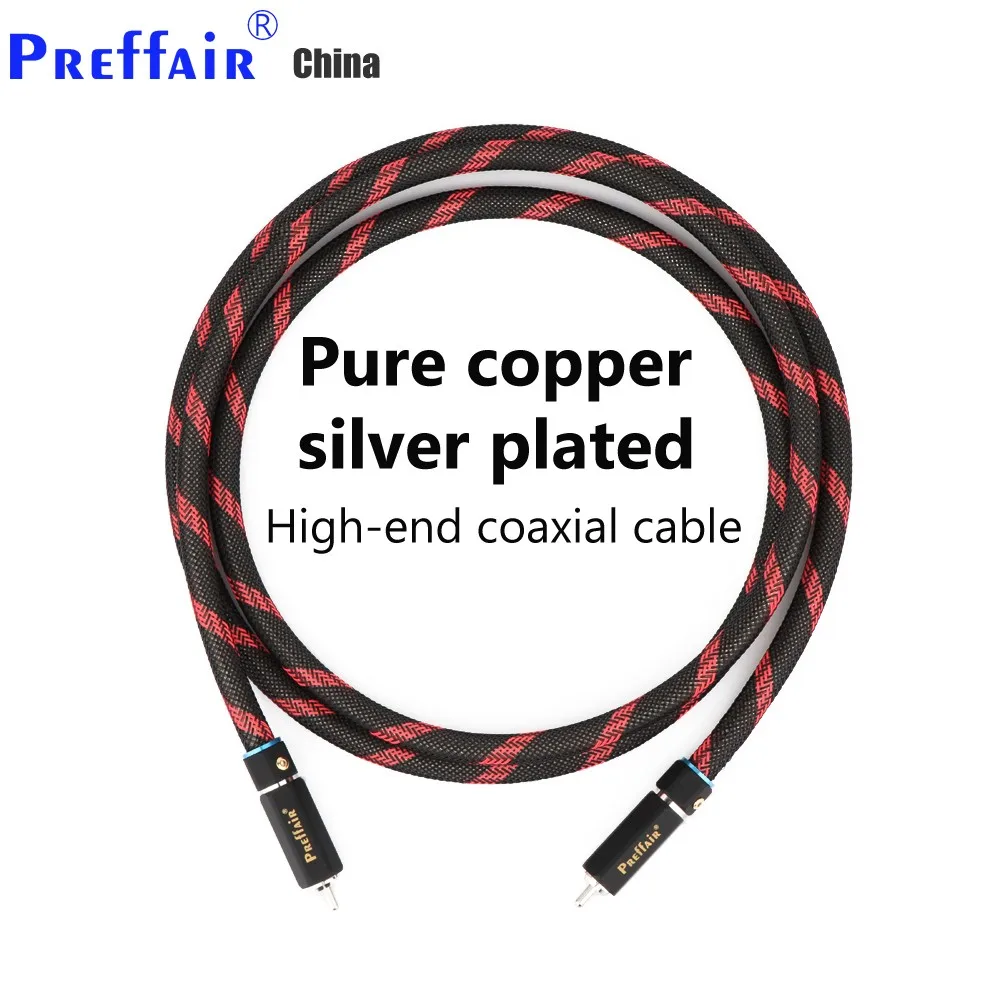 Preffair X414 Versilbertes digitales Koaxial-Audiokabel mit versilbertem RCA-Stecker, digitales HIFI-Audio-RCA-Kabel – Detail 14