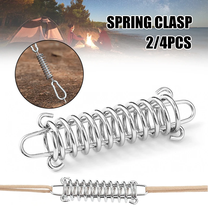 Camping Tent Spring Buckle High Strength U-shaped Hanging Head Wear-resistant Steel Fixed Buckle Camping Tent Primavera Exterior