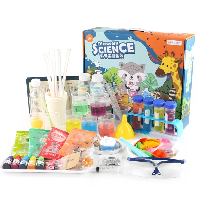 D55E Kids Simulation Chemical Experiment Lifelike Play Toys Detechable Toy Brain Training Portable Educational Toys