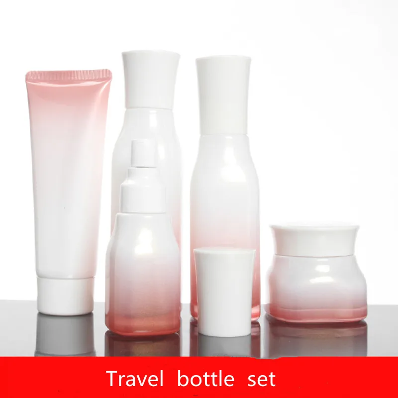 

5pcs/lot Empty Glass Cosmetics Packaging Spray /Lotion/Plug Bottle Cream Jar Hose Cosmetic Container Travel bottles