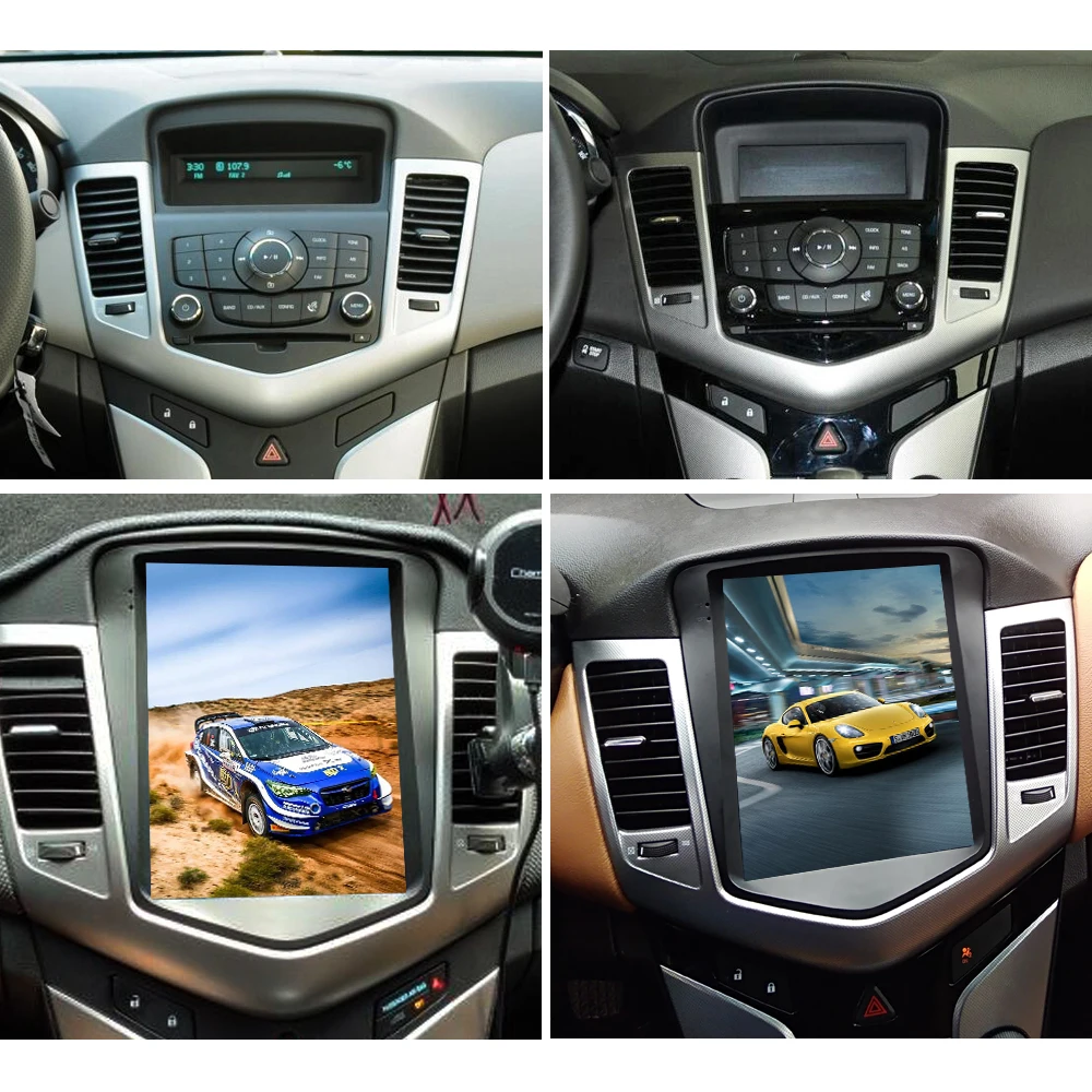 SINOSMART T-Tesla-Style Android Vertical Screen Navigation Radio for Chevrolet Cruze J300/Lacetti/Daewoo 2009-2015, CarPlay