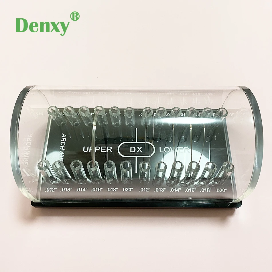 Denxy 1pc Dental wysokiej jakości schowek Dental ortodontyczne okrągłe pole Archwire akrylowe dozownik umieszczenie Box Arch...