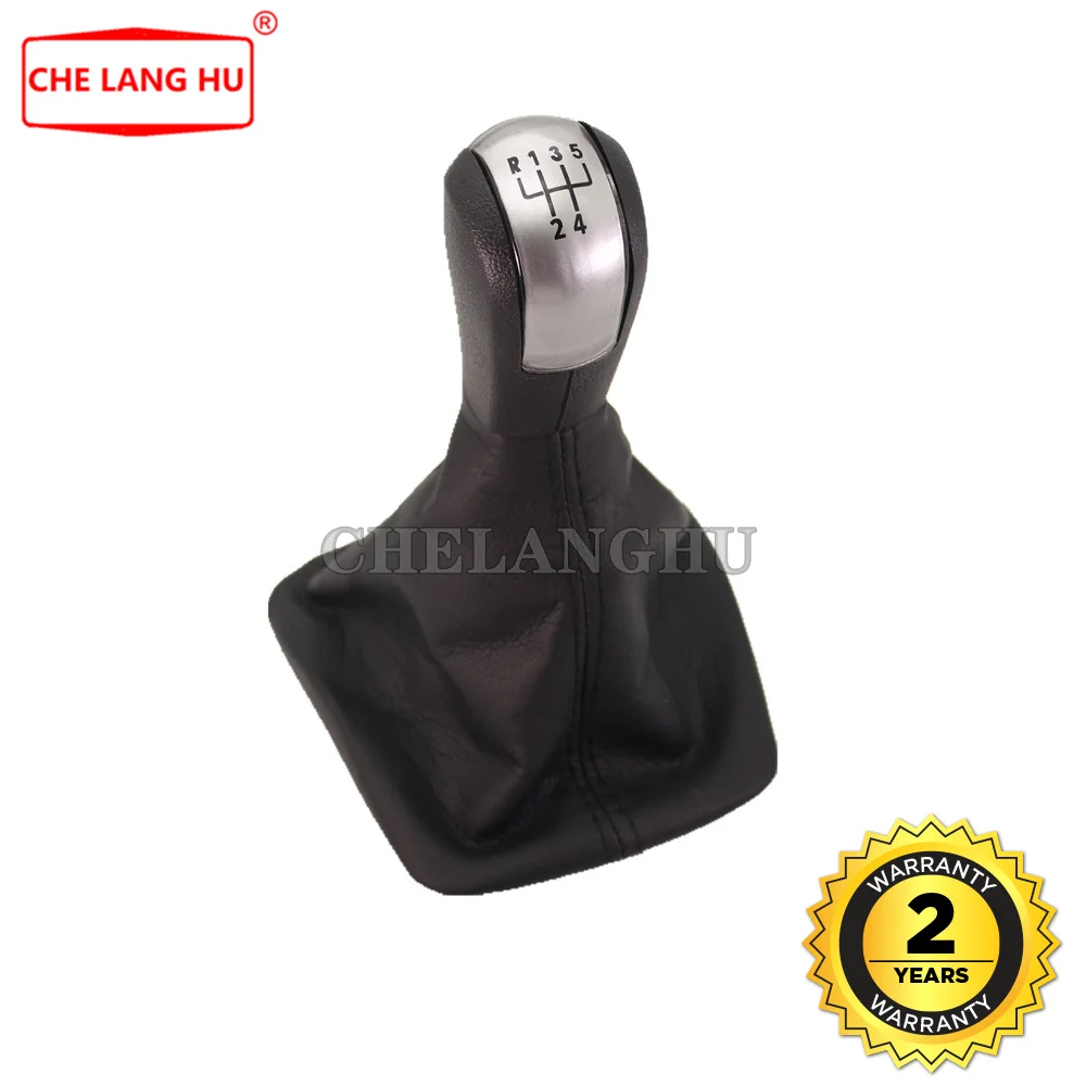 

For Skoda Octavia A5 MK2 Sedan Combi 2004 2005 2006 2007 2008 Car-styling 5 Speed Gear Stick shift knob Level leather Boot