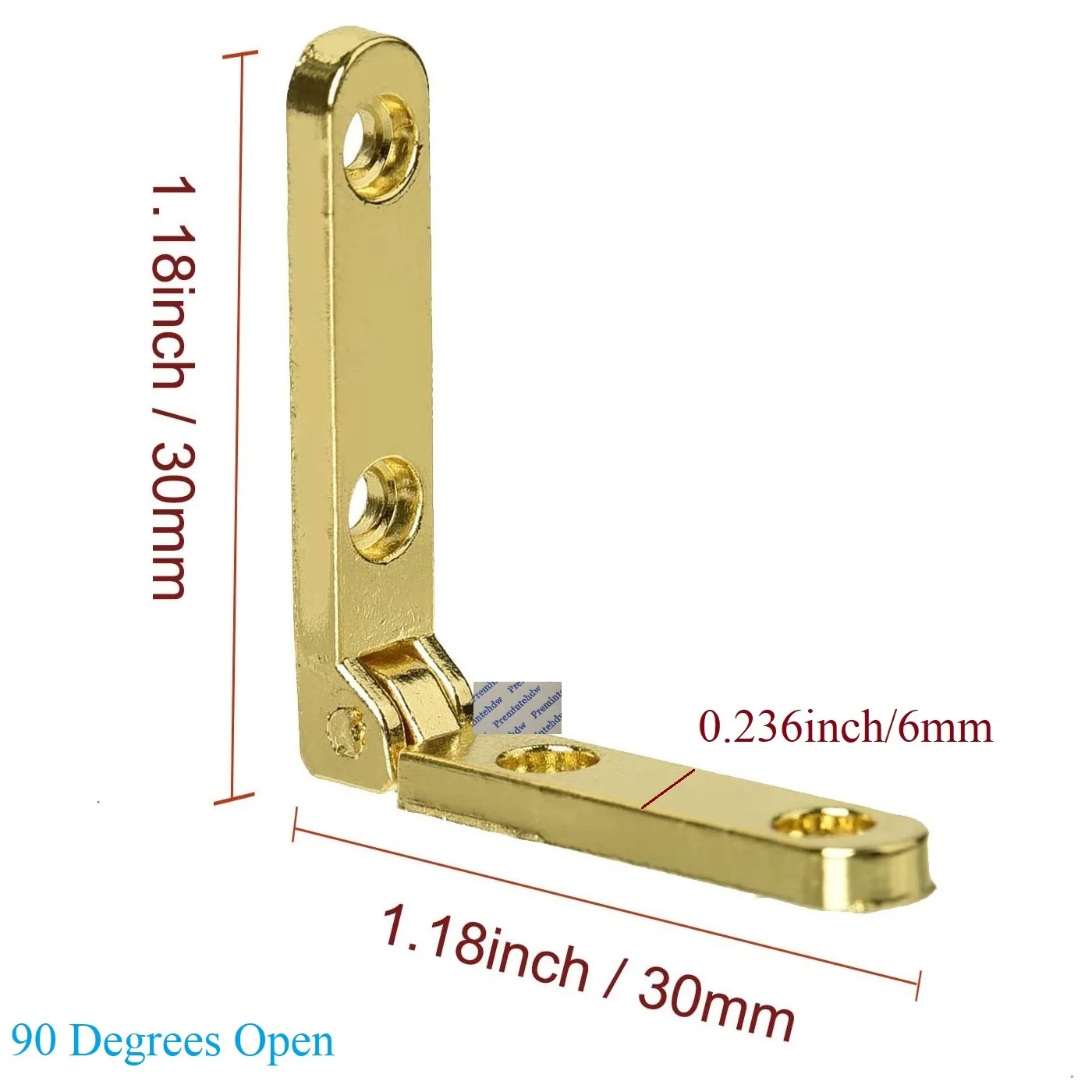 50Pcs Zinc 90 Degrees Open Jewelry Box Hinge With Screws For Woodcraft Cigar Wine Gift Watch Wooden Box