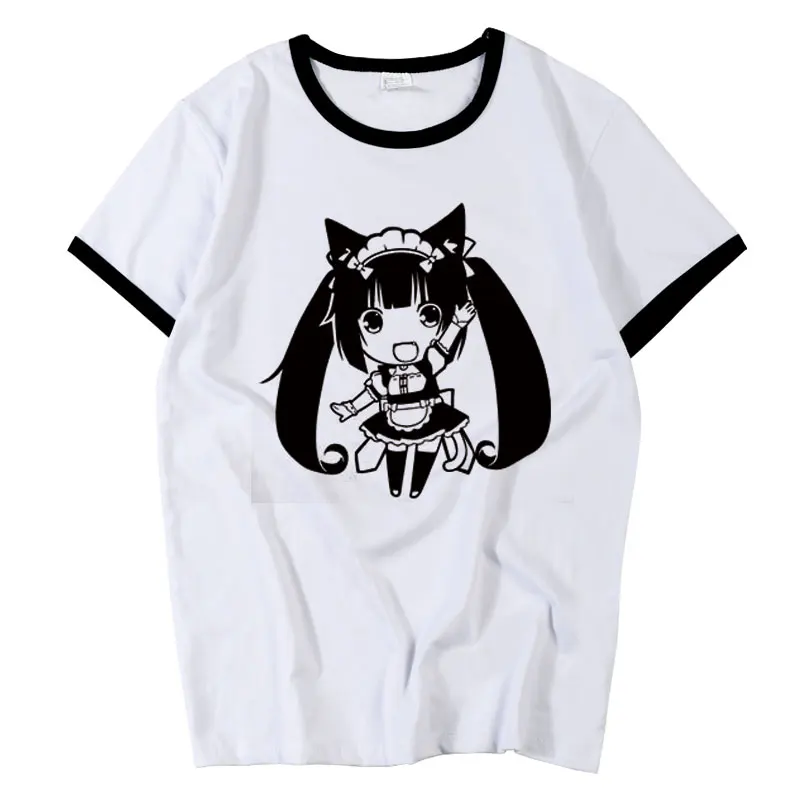 Camiseta de Anime PARA Chocolat Vanilla PARA hombres y mujeres, Tops de algodón PARA estudiantes, nuevas camisetas de manga corta