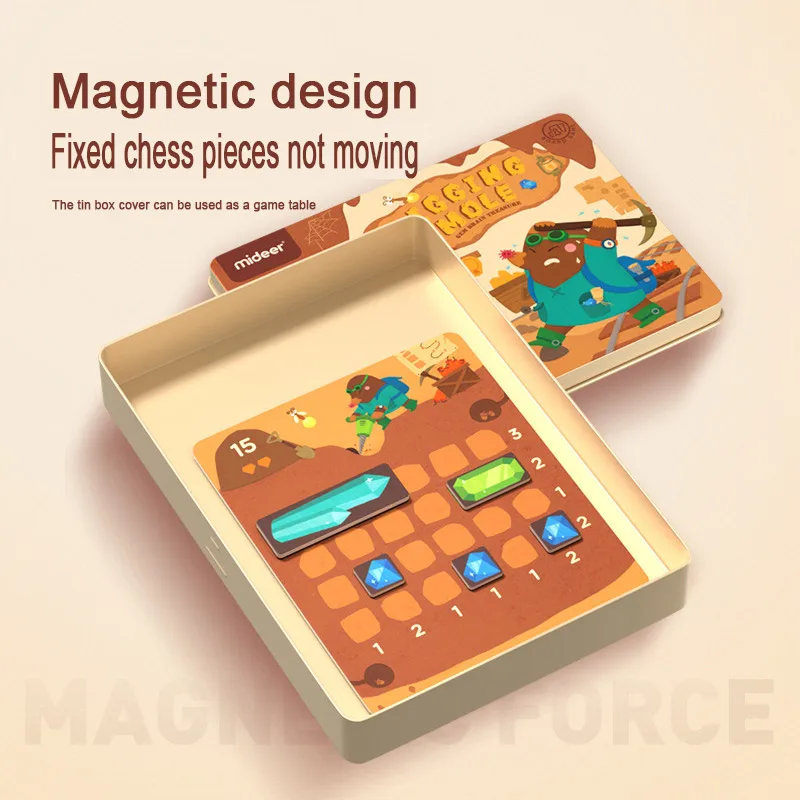 Mideer Magnetic Digging Mole Gem Brain Treasure Board Game Portable Fancy Sudoku Ladder Training Logic Toy Children Kids 4Y+