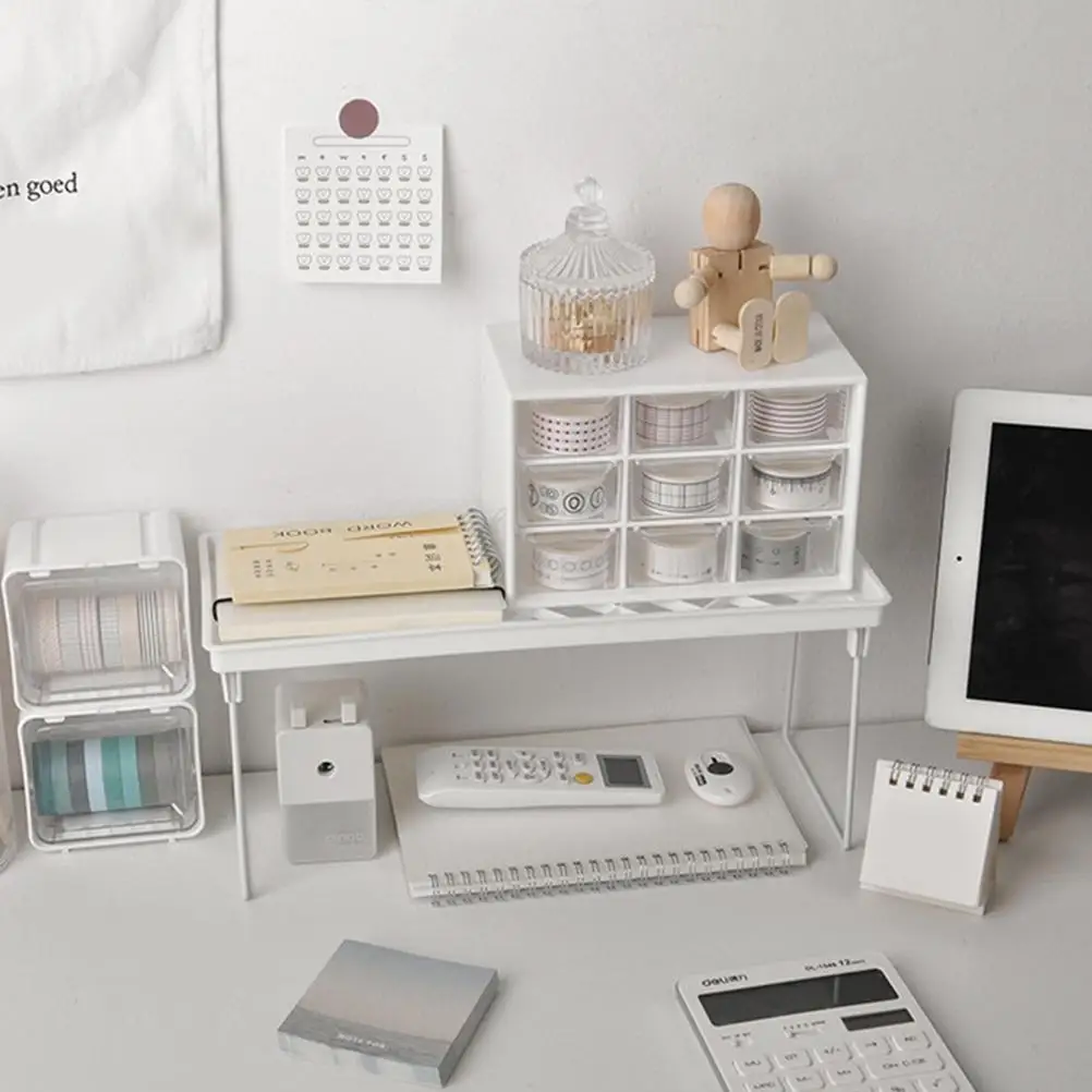 

Dustproof Storage Box 9 Grids Desktop Transparent Household Drawer Storage Box Stationery Jewelry Cosmetics Storage Box
