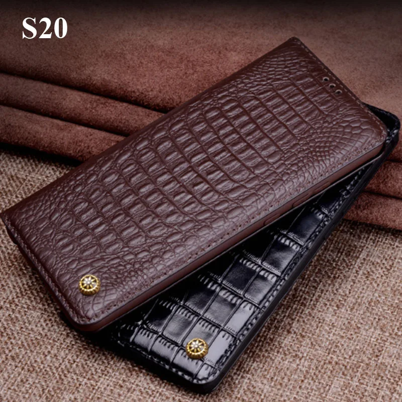 

For Samsung Galaxy S20 Case cover Luxury Genuine Leather flip Back Cover For Samsung Galaxy S 20 G9180 case back shell