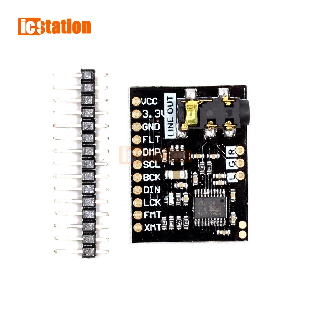 PCM5102 PCM5102A DAC 디코더 보드 I2S IIC 인터페이스 I2S 플레이어 모듈 라스베리 파이 pHAT 사운드 카드 용 오디오 보드