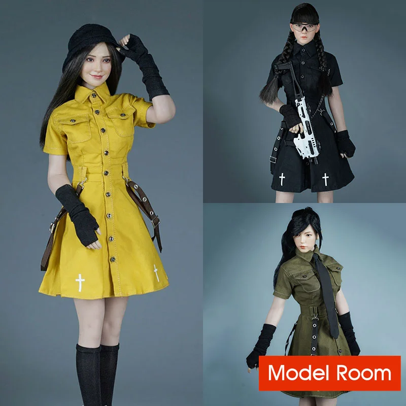 CHILI TOYS CL004 1/6 Scale Girl Vigorous Youth Workwear Dress Clothes Set Fit 12-inch Female Soldier Action Figure Body