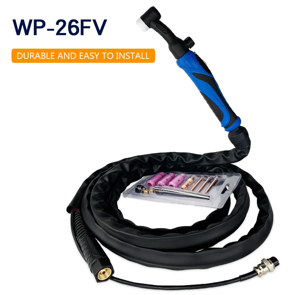 WP26FV TIG Torch argon arc Welding Gun torch with 3.7m cable and Argon Air Cooled Remote Control tig torch for TIG machines