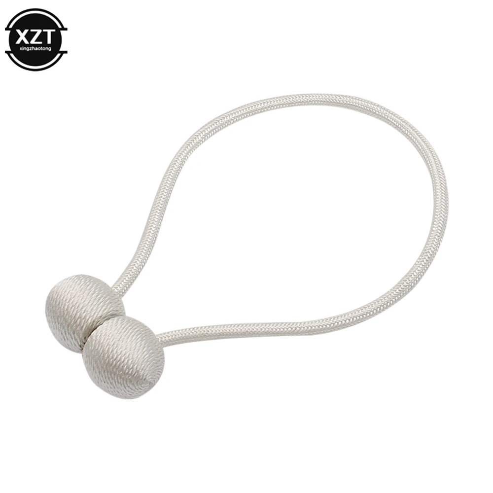 1 stks Magnetische Bal Gordijn Tie Rope Backs Terugloopsper Touw Kronkelende Gesp Clips Accessoire Staven Haak Houder Home Decoraties
