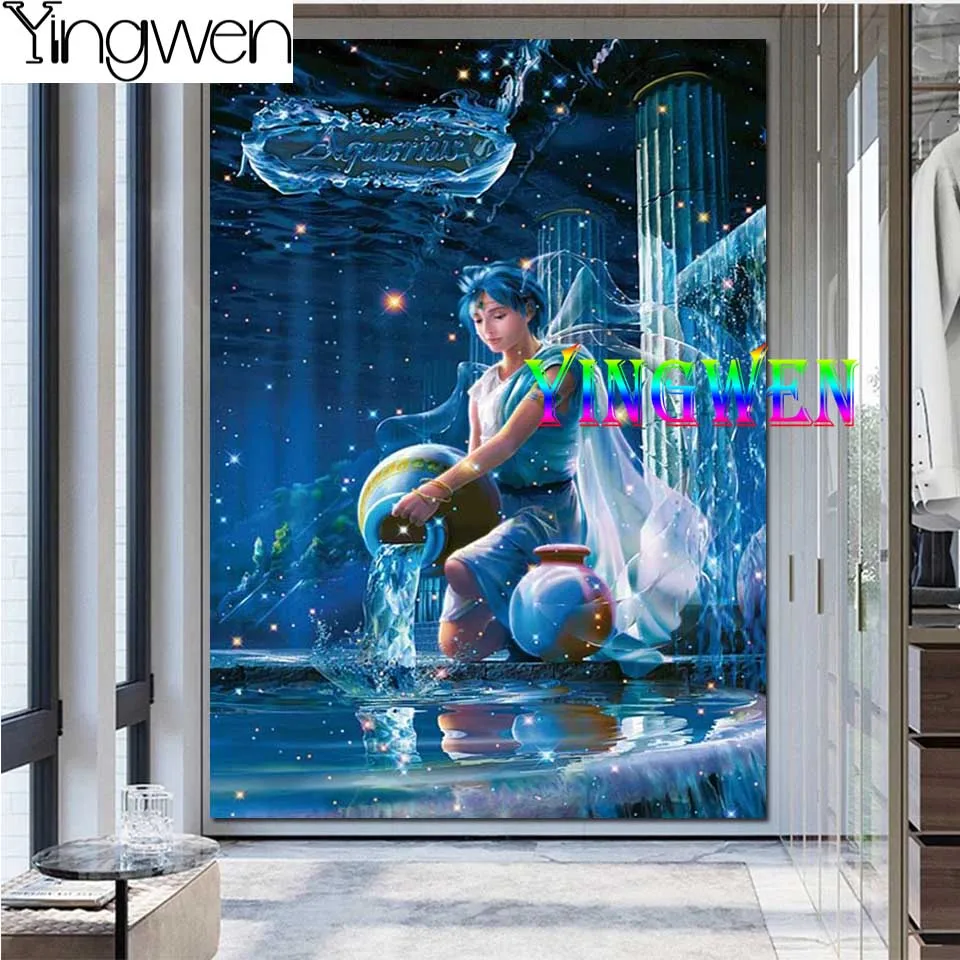 DIY Diamond Painting Aquarius Star God Diamond Mosaic Cross Stitch Kits Diamond Embroidery Picture Interior Paintings Home Decor