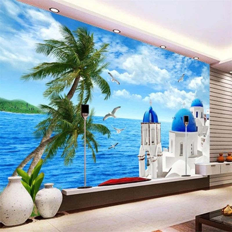 beibehang large wallpaper Underwater world dolphin wallpapers children's room mural bedroom decor wall decorations living room