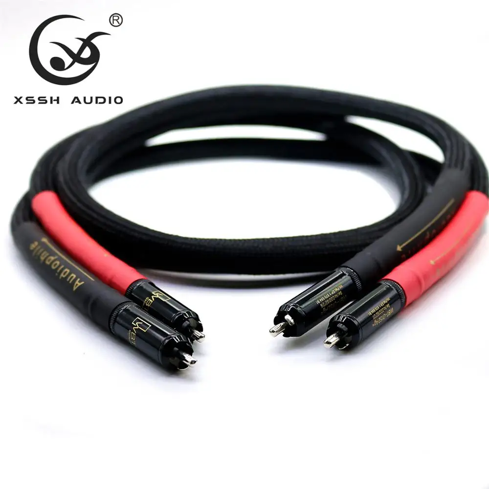 

XSSH audio YIVO pure copper Male 2 RCA to 2 RCA cables jack lines AUX CD amplifier interconnect Signal Line Wire Cable