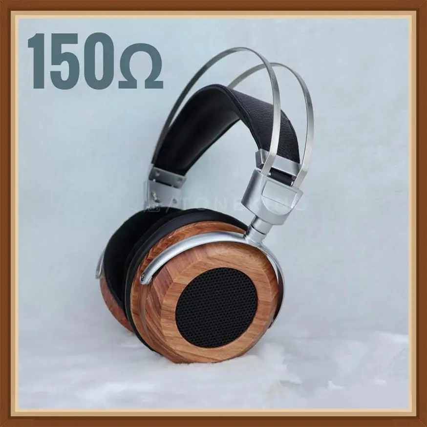 

Toneking 150 150ohm Wooden High-Impedance Dual Dynamic Walnut Metal Bracket Hifi Music Stereo Headphone Earphone Headset N650