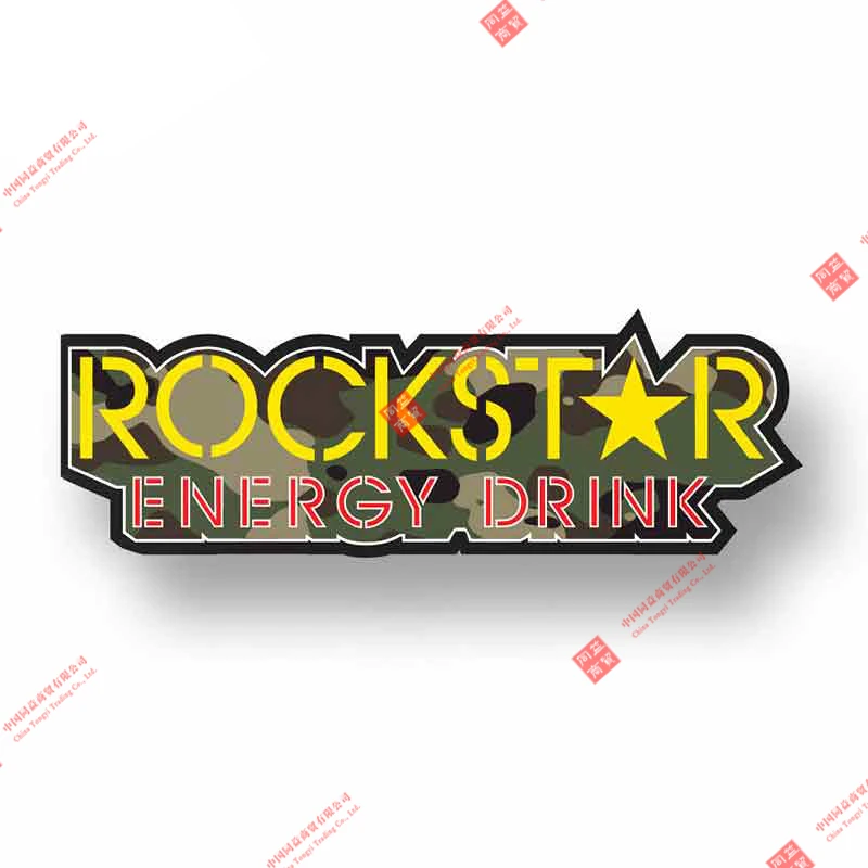 ملصقات وشارات شعار Rockstar Energy Drink بنمط فني لنافذة السيارة المقاومة للماء من مادة PVC