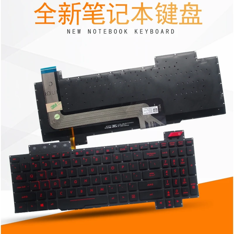 Клавиатура ноутбука с подсветкой US/RU/SP для ASUS ROG FX63 FX63V FX503 FX503VM FX503VD ZX63VE FZ63V GL503VS