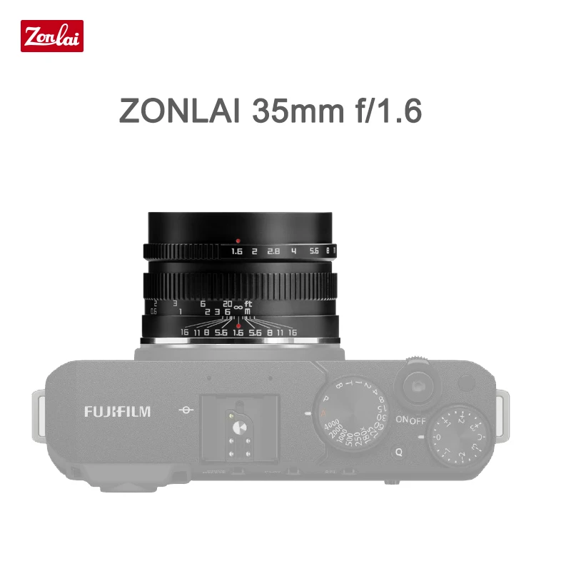Zonlai 35 مللي متر F1.6 عدسة دليل التركيز APS-C لسوني E فوجي X M4/3 كانون EF-M جبل المرايا كاميرات Prime Lente