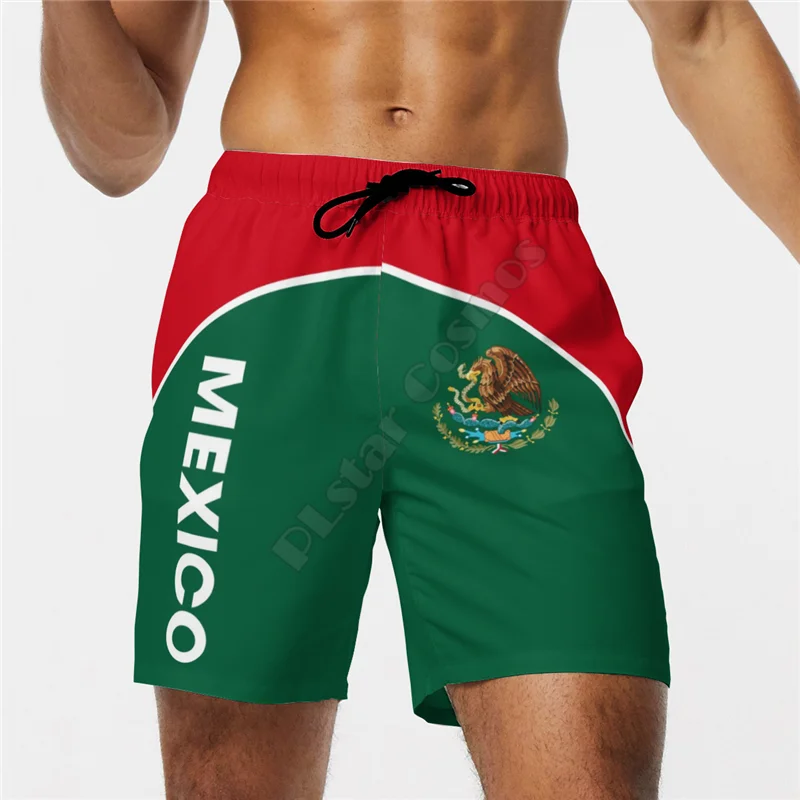 PLstar Cosmos New summer Fashion Shorts Mexico 3D Printed men for women streetwear Casual Beach Shorts 02
