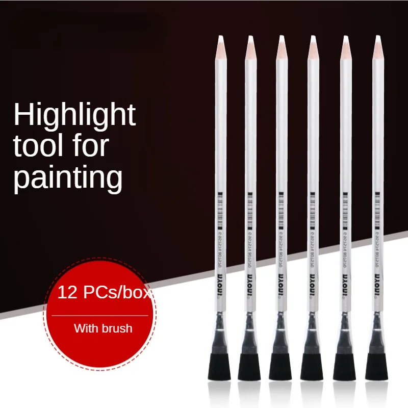 High-gloss Rubber Pen, Soft Type with Brush, Professional Art Sketch, Not Easy To Leave Marks, Art Student Painting