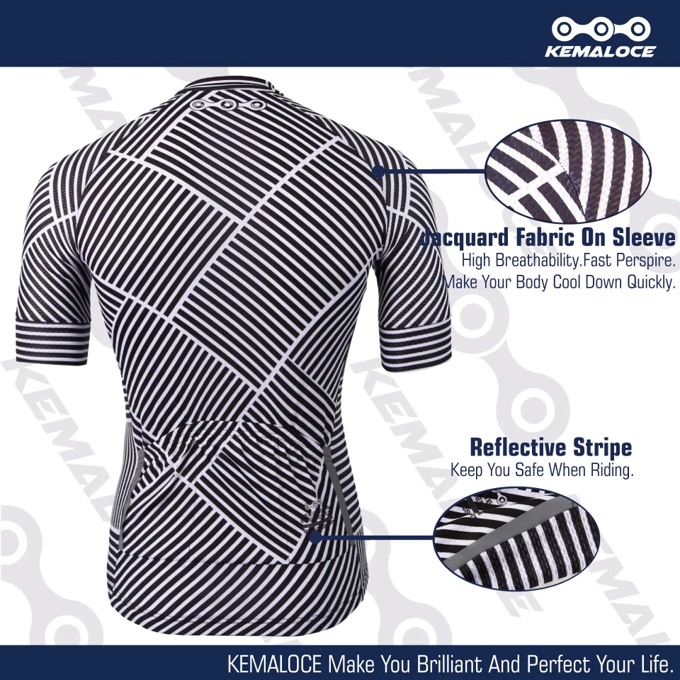 KEMALOCE Cycling Jersey Short Sleeve Kit Digital Printing Bicycle Shirts Blank Polyester Summer Professional Cyclist Bike Wear