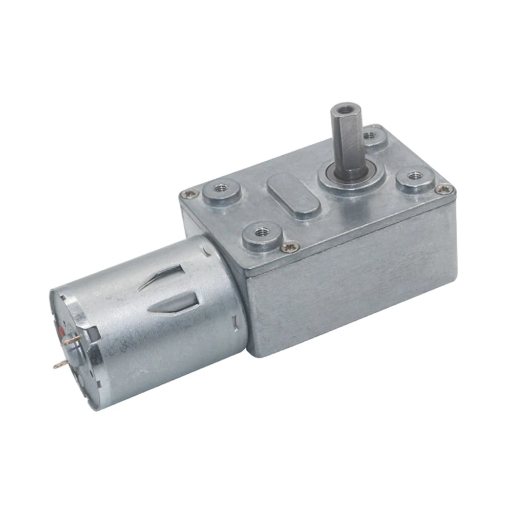 DC 6V 12V 24V 2-375RPM Worm Gearbox Motor Micro JGY370 Large Torque Metal Turbine Self-locking Force Strong wheel Slow Speed