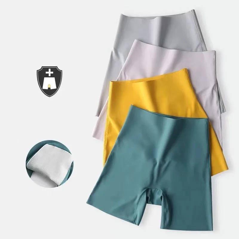 Wysoka talia spódnica damska spodenki bokserki majtki dziewczęce majtki ochronne Pure Color kalesony rajstopy Slim Lingeries krótkie spodnie lato