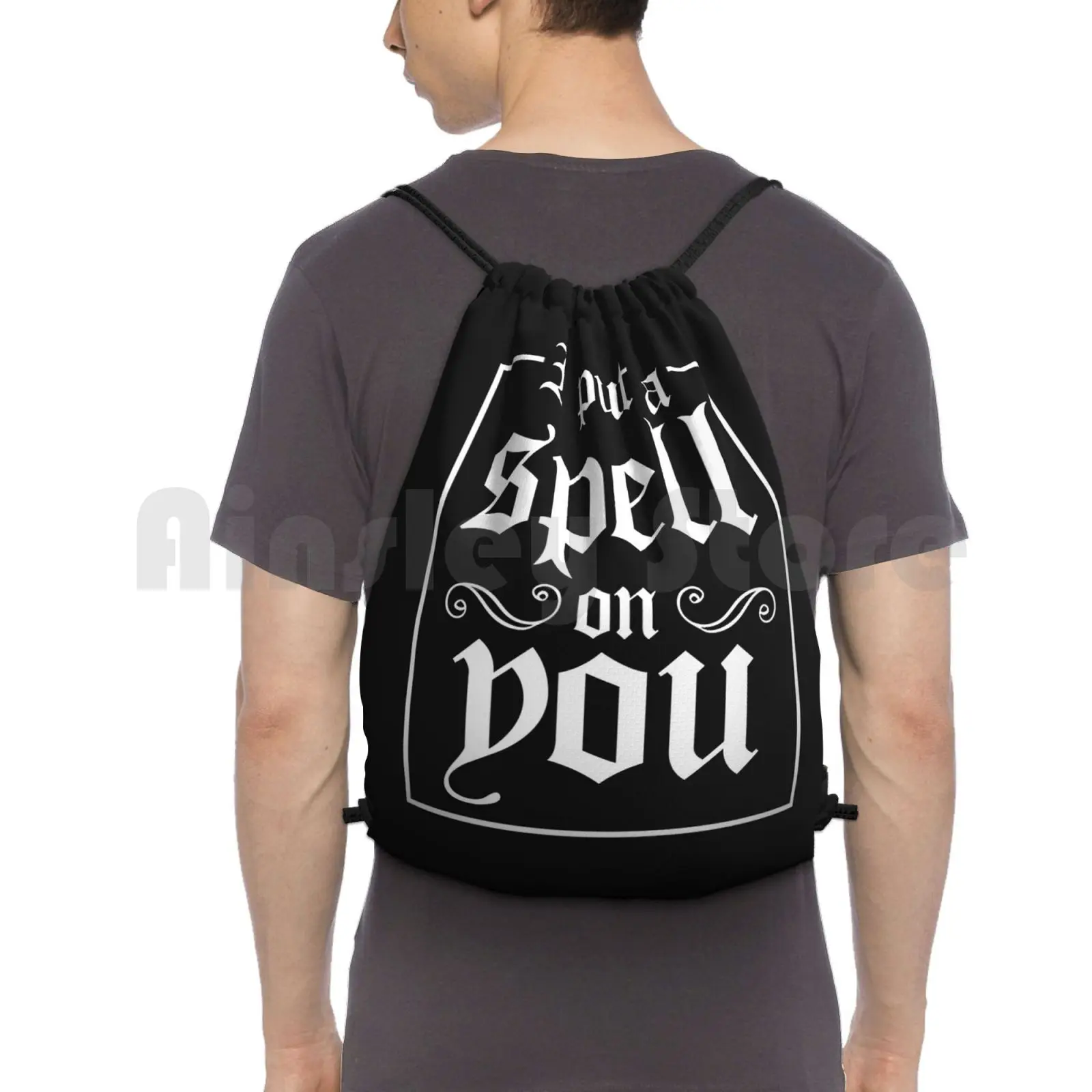 

I Put A Spell On You Backpack Drawstring Bag Riding Climbing Gym Bag I Put A Spell On You Halloween Witch Witches Spell