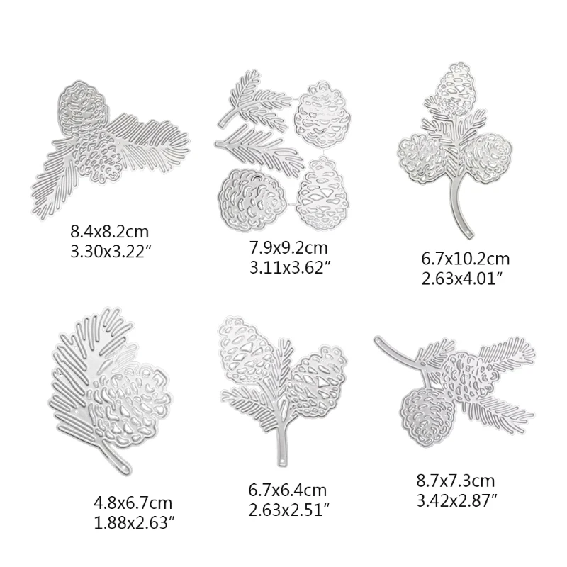 Christmas Pine Cones Metal Cutting Dies Stencil DIY Scrapbooking Album Paper